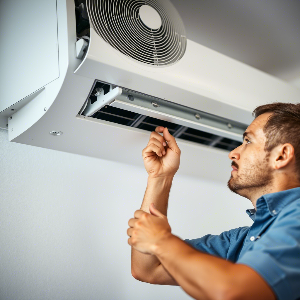 بررسی و سفت کردن پیچ‌های بدنه کولر گازی برای رفع لرزش